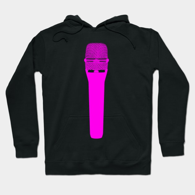 Magenta mic Hoodie by Vin Zzep